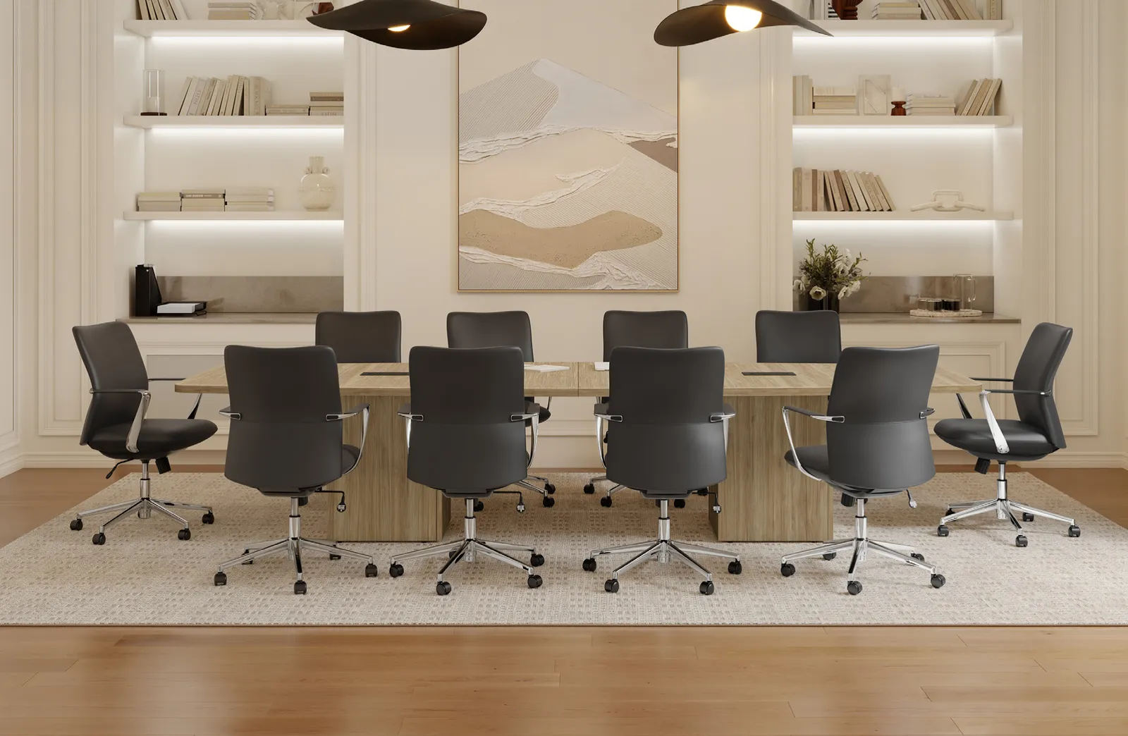 Modern open office interior with Oregon Office Furniture workspace solutions